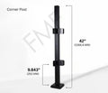 42″ Square Corner Railing Post
