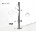 42″ Square Corner Railing Post