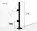 42″ Square End Cap Railing Post