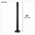 42" Square Railing Post w/ No Holes - 40x40MM 316SS