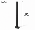 42" Square Railing Post w/ No Holes - 40x40MM