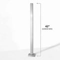 Square Glass Railing Post with No Holes