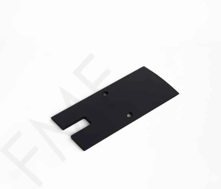4" Sidelite Rail System End Cap Applicable for 10mm & 12mm Tempered Glass - Matte Black