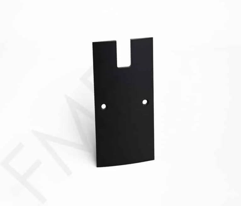 4" Sidelite Rail System End Cap Applicable for 10mm & 12mm Tempered Glass - Matte Black