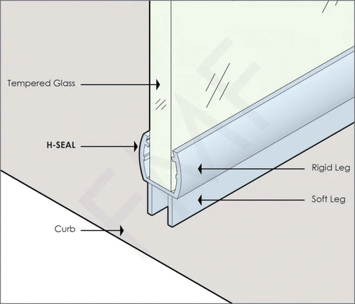 10mm Shower Door H-Seal