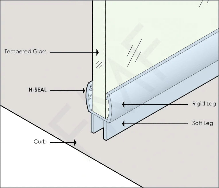 12mm Shower Door H-Seal