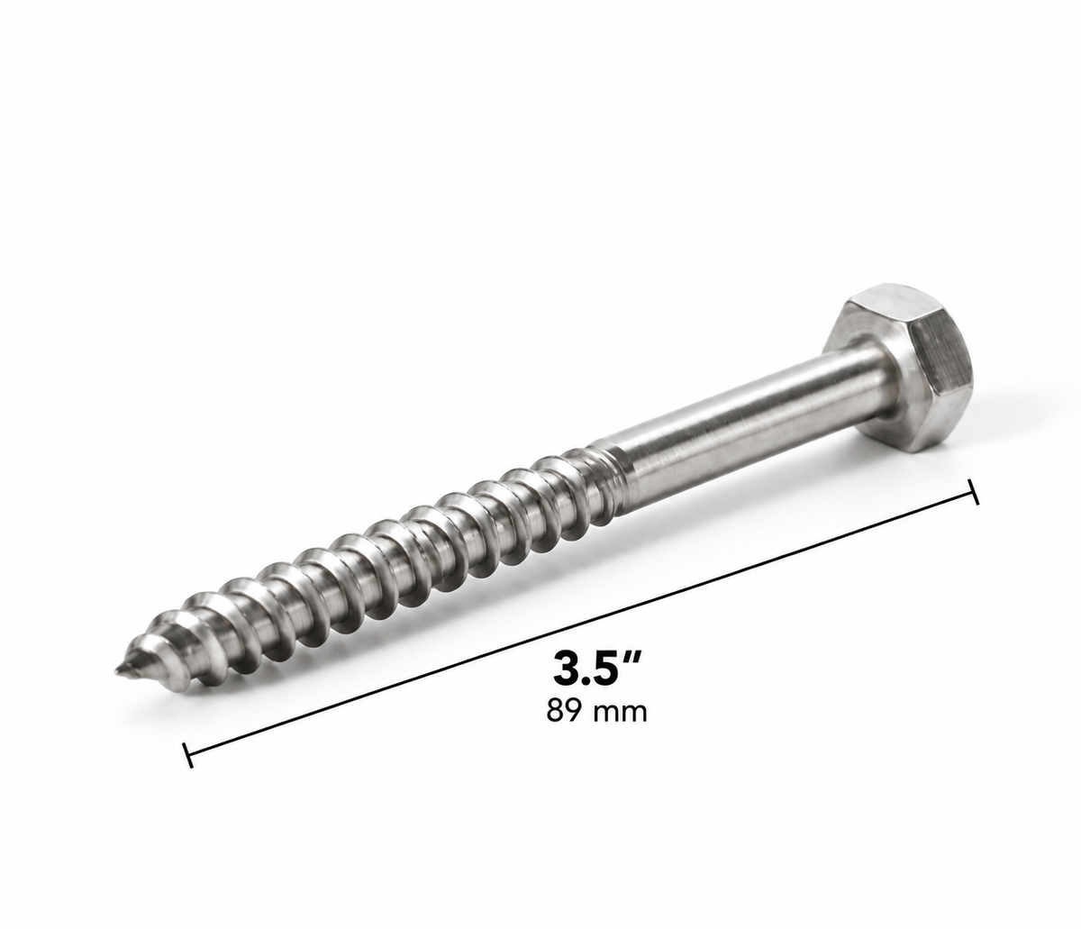 Hex Head Wood Tapping Screw (Pack-10pcs)