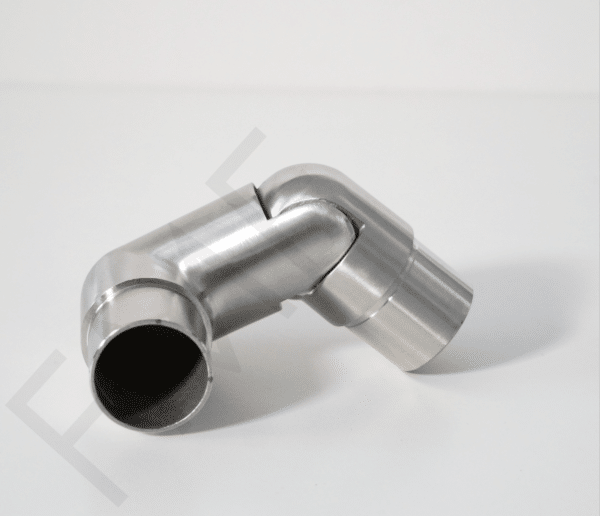 FMF’s flexible handrail elbow connector can connect two round tubes for forming the corner of the handrail. Our adjustable handrail elbow connector is ideal for architectural projects, such as the installation of stairs and railings. The left connector is appropriate for interior or exterior architectural projects. The connector is easy to install and is compatible with FMF 42.4 MM Round Handrail. As the connector is manufactured of 316-grade stainless steel, it is durable and strong. Its flexible nature allows adjusting the angle of the round handrail easily from 110-180°. If you are looking to renovate your commercial and residential properties, choose the FMF Adjustable Handrail Elbow Connector Left Corner for the installation of handrails. Its flexibility has worked well with the round handrails for easy movement.