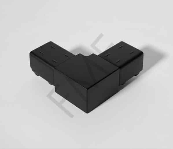 90° Elbow for 25x21mm Rectangular Cap Handrail - Matte Black