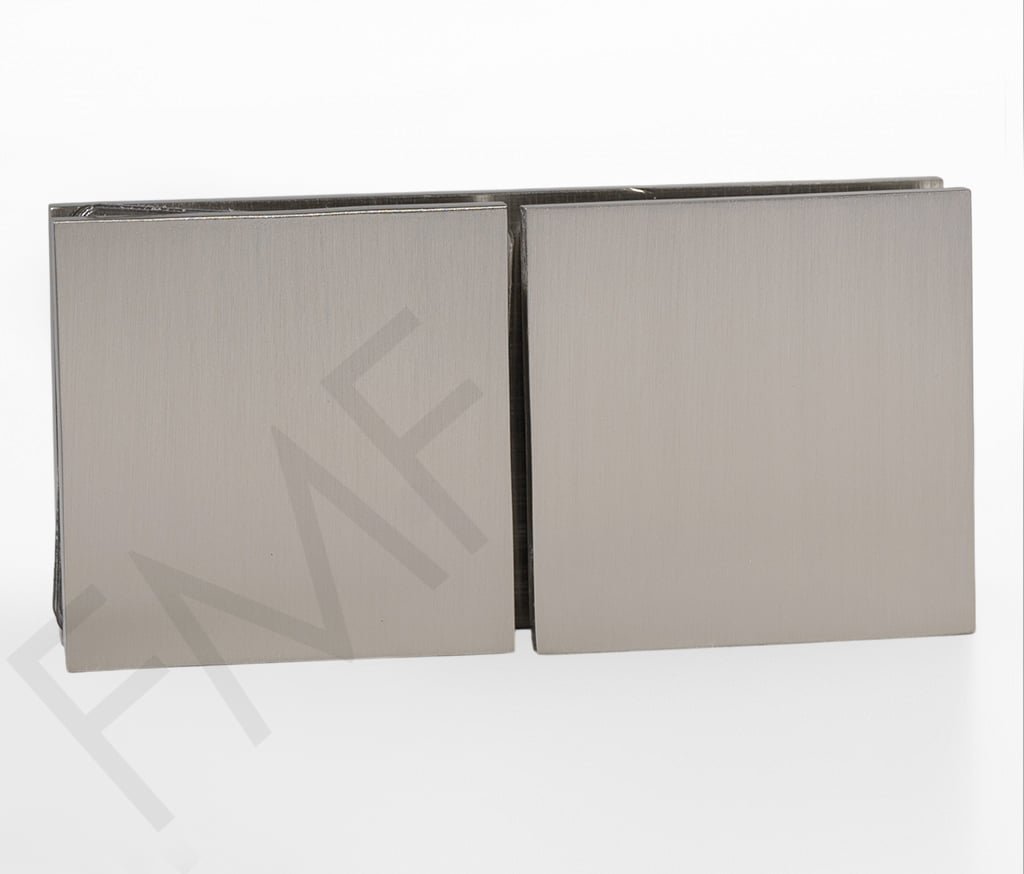 180° Fixed Transom Glass Clamp - Brushed Nickel