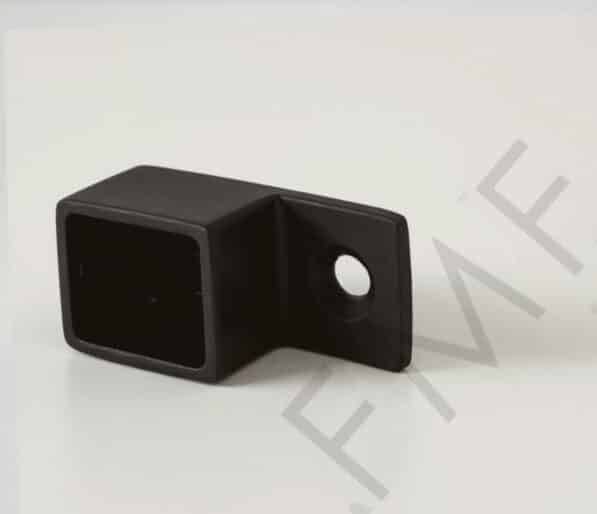 Wall Cap for 25x21mm Rectangular Cap Handrail - Matte Black