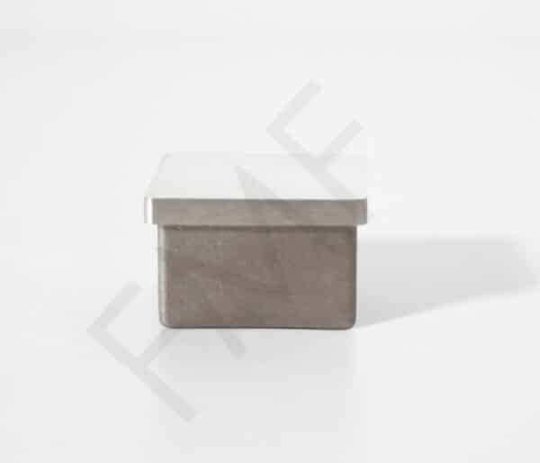 40x40MM End Cap - Brushed Stainless, 40x40mm