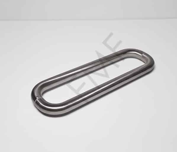 Commercial Round Door Handle - Brushed Stainless, 18"