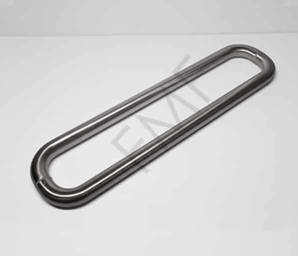 Commercial Round Door Handle - Brushed Stainless, 24"
