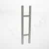 Commercial Ladder Style Round Handle - Brushed Stainless, 8" Hole - 12" Length