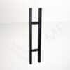 Commercial Ladder Style Square Handle - Matte Black, 24" Hole - 36" Length