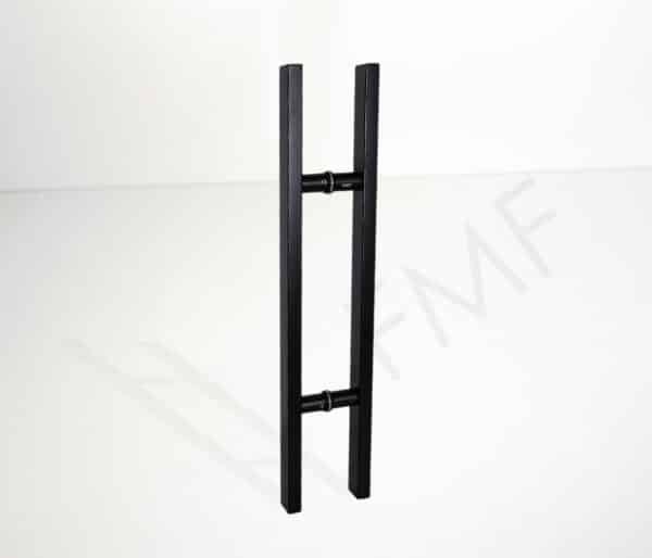 Commercial Ladder Style Square Handle - Matte Black, 36" Hole - 48" Length