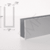 Commercial U-Channel - Satin Anodized, 1" x 2"
