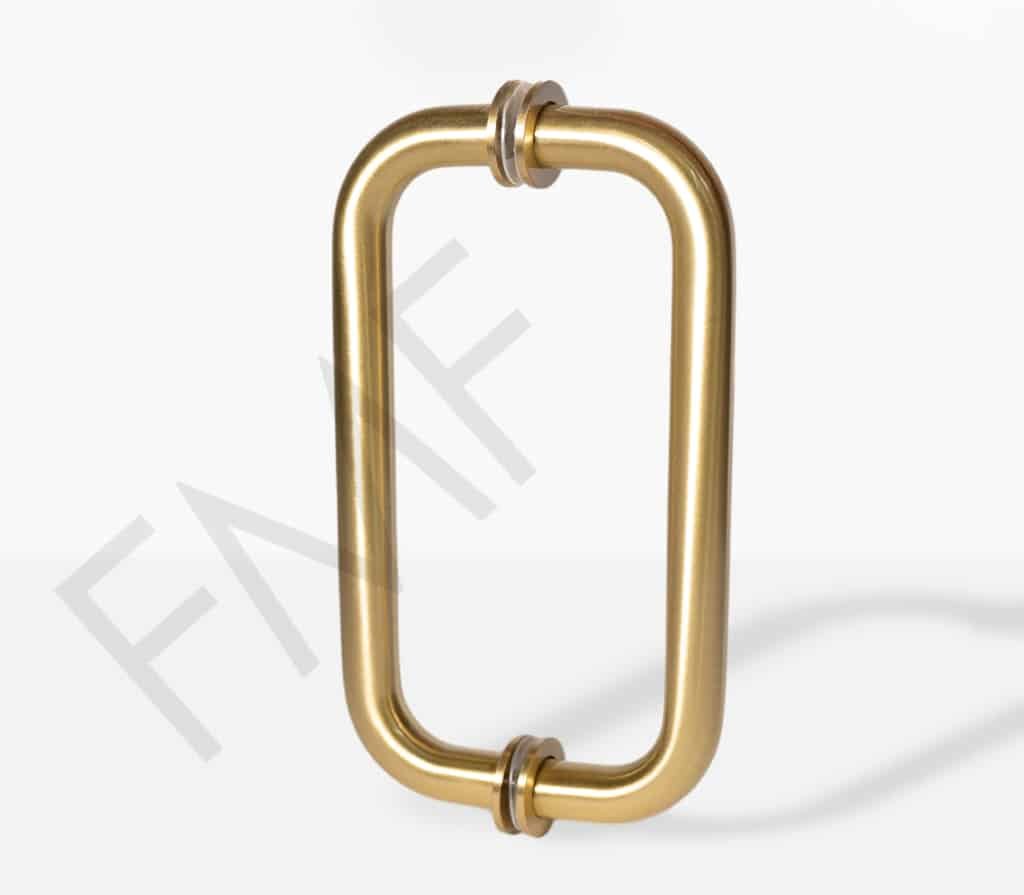 Round Series Pull Handle - Satin Brass, 8"