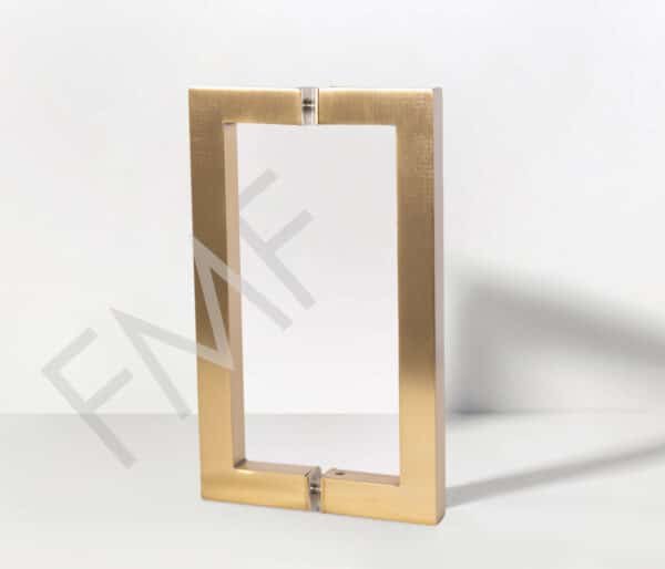 Square Series Pull Handle - Satin Brass, 8"