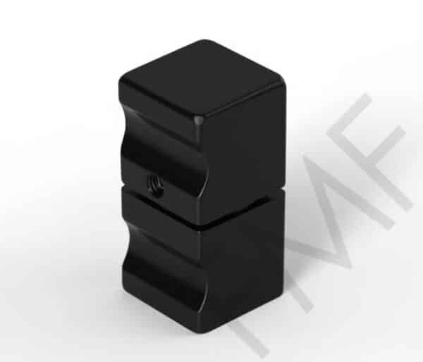 Cube Door Knob - Matte Black