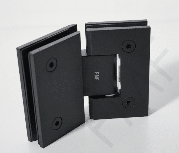 135° Heavy Duty Glass-to-Glass Hinge - Matte Black