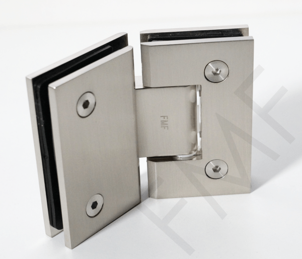 FMF 135° Standard Glass-to-Glass Hinges are manufactured to install the glass doors to an adjacent glass panel. These hinges enable the construction of glass shower enclosures with angled panels. We provide Solid Brass hinges to ensure safety, durability, and longevity. Our varied range of finishes in hinges allows you to create and establish the theme of the bathroom space with ease, as each finish complements the overall design of the bathroom space. The hinges allow easy movement of glass panels in these busy times.