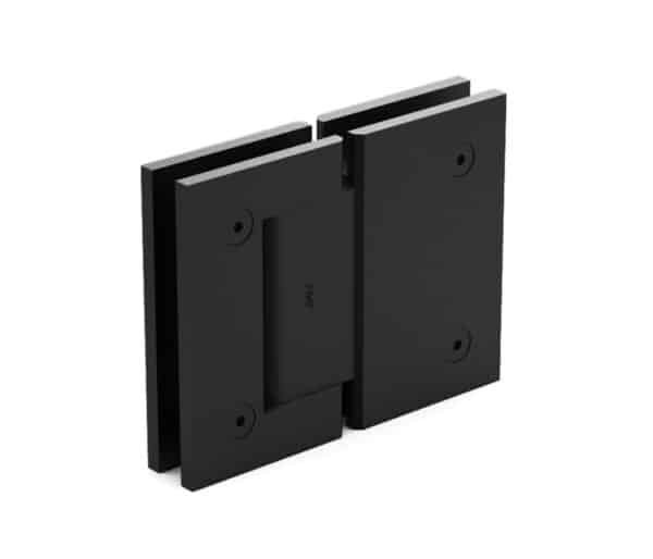180° Glass-to-Glass Hinges - Matte Black, Standard