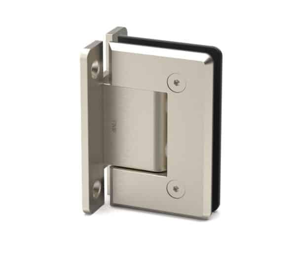 Bevelled Wall Mount Hinge - Brushed Nickel