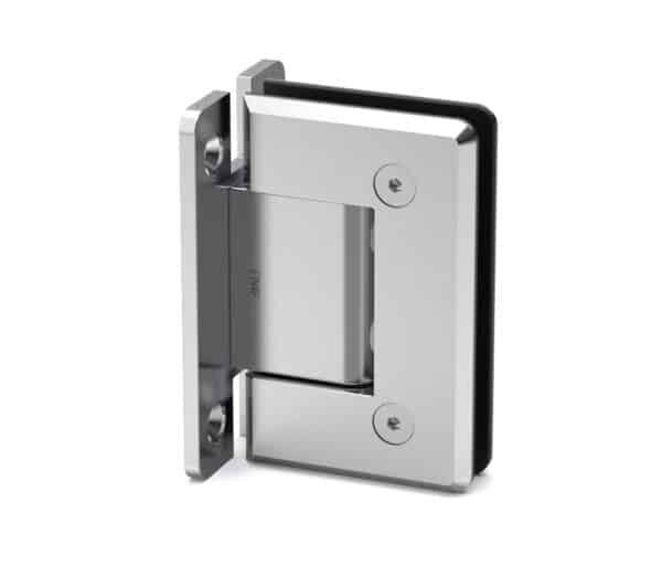 Bevelled Wall Mount Hinge - Chrome