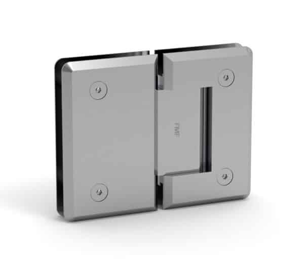 180° Bevelled Glass-to-Glass Hinge - Chrome