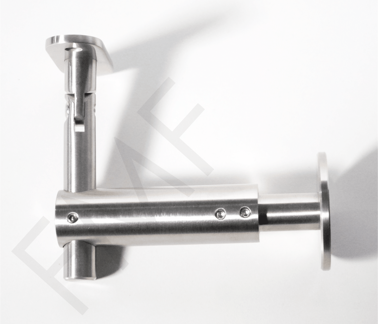 FMF Extendable Wall Mount Handrail Brackets are for wall-to-round profile handrail application. They are used with round handrails. You can extend these brackets from the wall up to 1”. The adjustable saddle allows the handrails to achieve the desired angle. These brackets can be secured with FMF hanger bolts. Their construction in stainless allows them to use in interior and exterior spaces of residential and commercial areas. They are perfect for staircases, porches, balconies, patios, etc. They are one of the most popular handrail brackets of FMF and are designed to meet industry standards and safety code compliance.