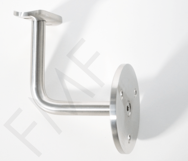 Wall Mount Hand Rail Support w/ Round Fixed Saddle