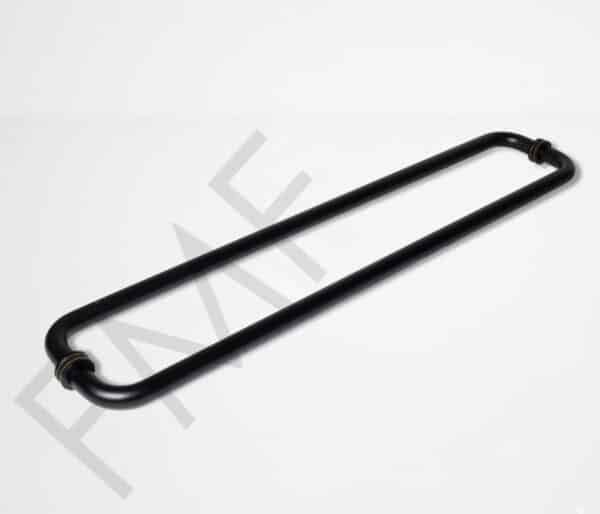 Round Series Double-Sided Towel Bar - Matte Black, 24"