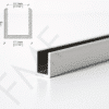 12MM Standard U-Channel - Brushed Nickel, 144"