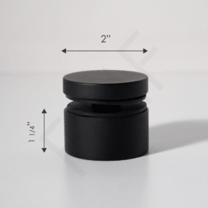 50MM Ø Solid Standoff - Matte Black, 1-¼"