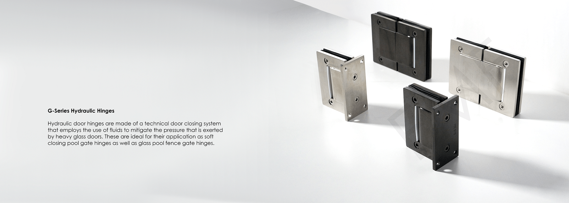 Minimalistic and elegant hydraulic hinges for seamless movement of the door