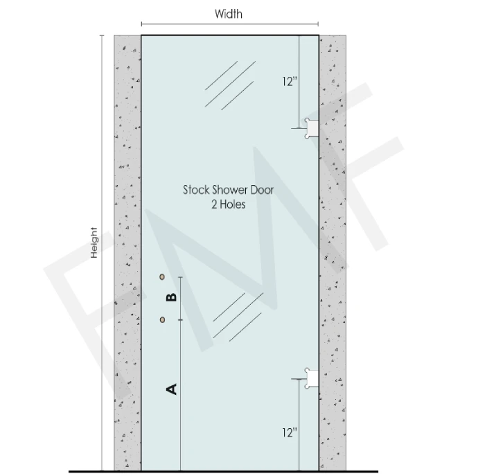Stock Shower Doors- 2 Holes