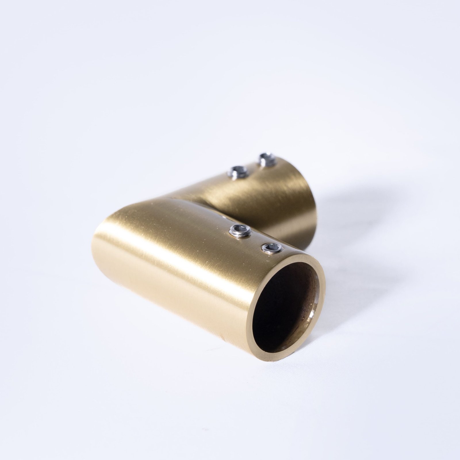90° Connecter fitting for Glass Support Bar - Satin Brass
