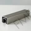 Rectangular Cap Handrail 25x21mm - Brushed Stainless, 25mm x 21mm