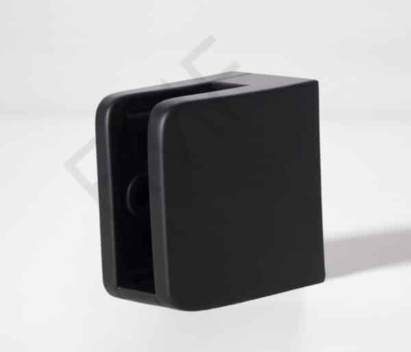 52MM Zinc Glass Railing Clamp - Flat Base - Matte Black