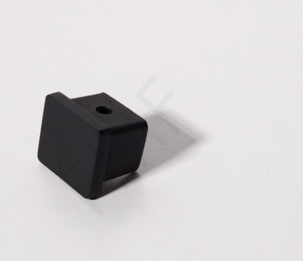 End Cap for 25x21mm Rectangular Cap Handrail - Matte Black