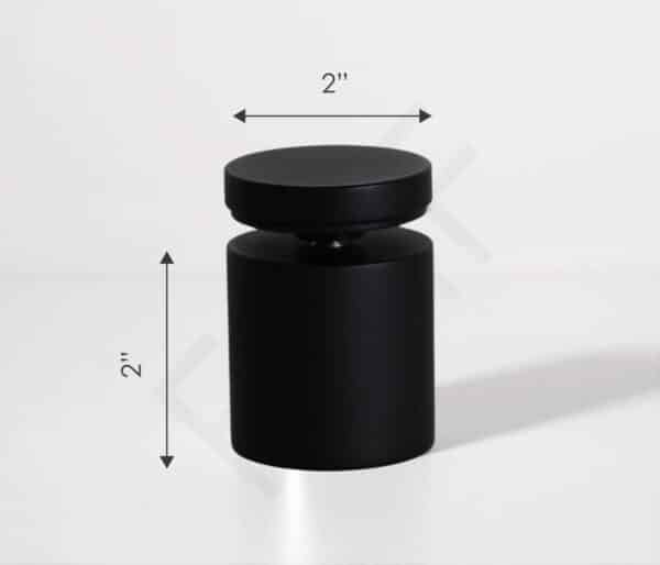 50MM Ø Solid Standoff - Matte Black, 2"