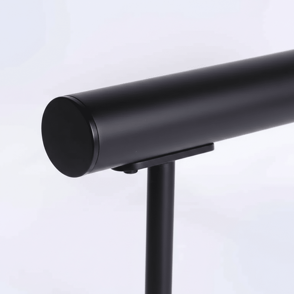 Handrail - 19' - 38.1MM Dia. Round - Matte Black, 19'