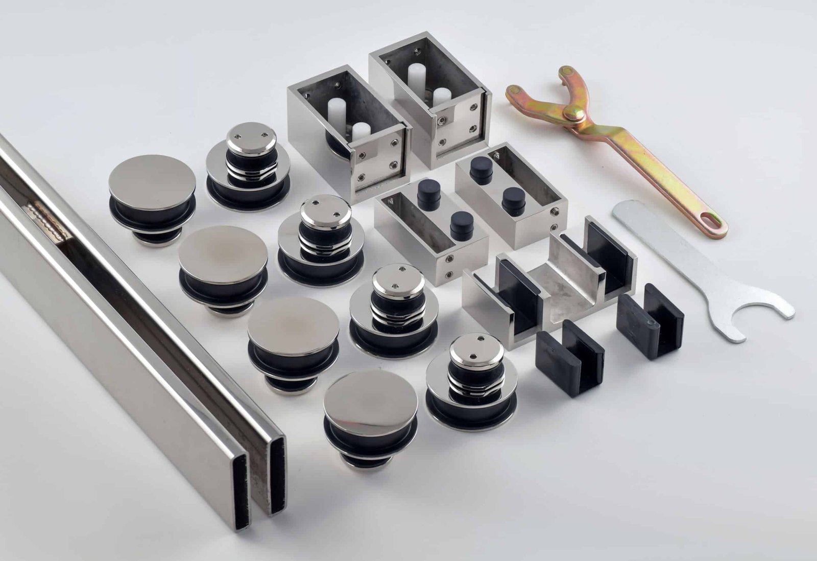 By-Pass Series Sliding Door Kit - Chrome
