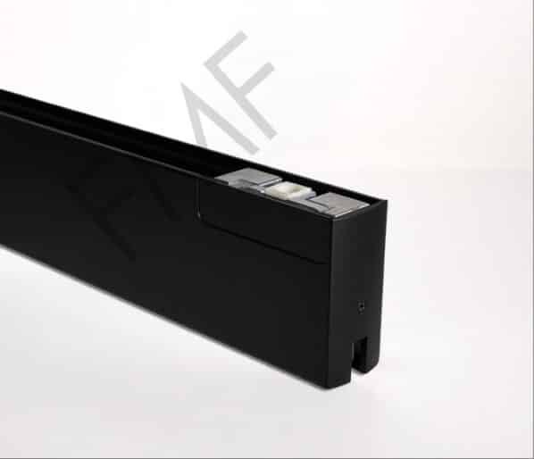 4" Commercial Top Door Rail - Matte Black, 38