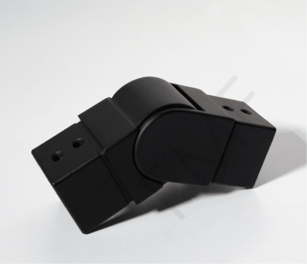 40x40MM 135° Vertical Cap-Rail Elbow - Matte Black