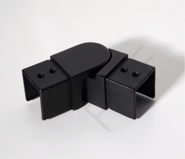 40x40MM 135° Horizontal Cap-Rail Elbow - Matte Black
