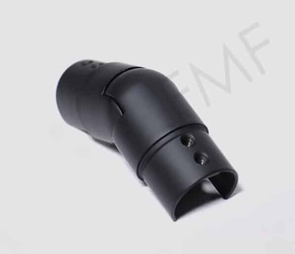 135°Adjustable 42.2 Cap Rail Downward Elbow - Matte Black