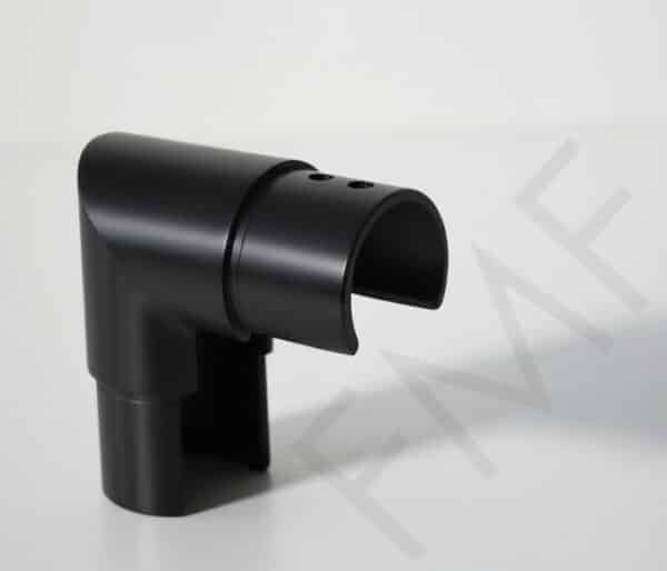 90° Vertical Elbow for 42.4mm Ø Cap Handrail - Matte Black